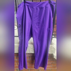 Marvella White Cross Scrub Pants